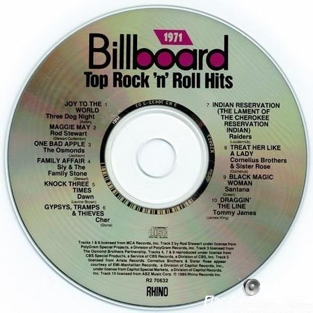 VA - Billboard Top Rock'n'Roll Hits: 1971 (1989) FLAC (tracks + .cue)