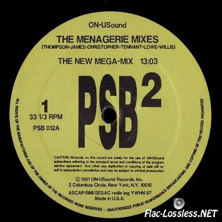 Pet Shop Boys - The Menagerie Mixes (1991) (Vinyl )FLAC (tracks)