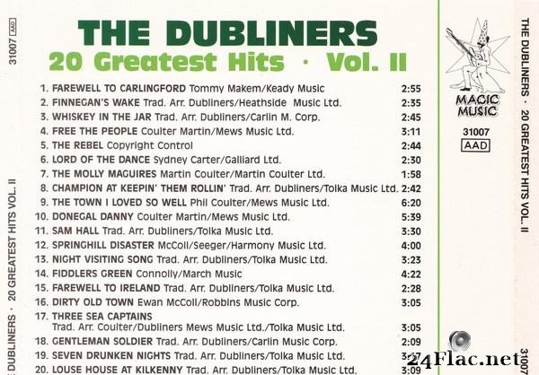 The Dubliners - 20 Greatest Hits - Volume 2 (1978) [FLAC (tracks + .cue)]