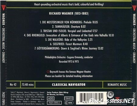 Richard Wagner - Orchestral Music (1994) FLAC (image + .cue)