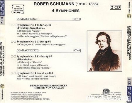 Herbert Von Karajan - Schumann: 4 Symphonies (2000) FLAC (image + .cue)