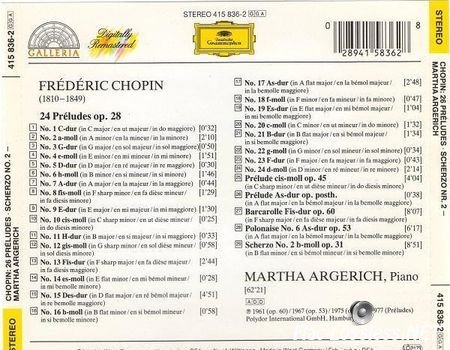 Martha Argerich - Chopin: 24 Preludes Op.28 (1987) FLAC (image + .cue)