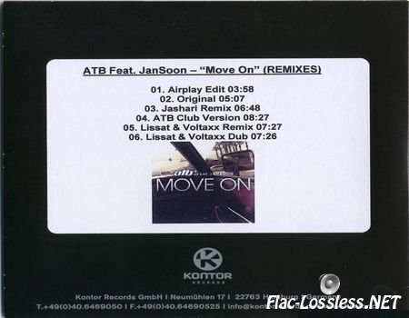 ATB Feat. JanSoon - Move On (Remixes) (2011) FLAC (tracks + .cue)