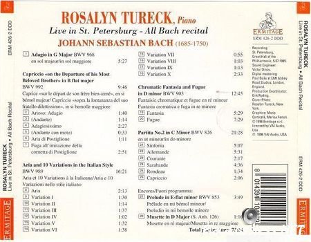 Rosalyn Tureck - Live In St. Petersburg All Bach Recital (1996) FLAC (image + .cue)