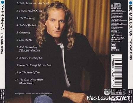 Michael Bolton - The One Thing (1993) FLAC (image + .cue)