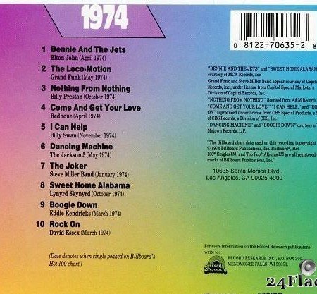 VA - Billboard Top Rock'n'Roll Hits: 1974 (1989) [FLAC (tracks + .cue)]