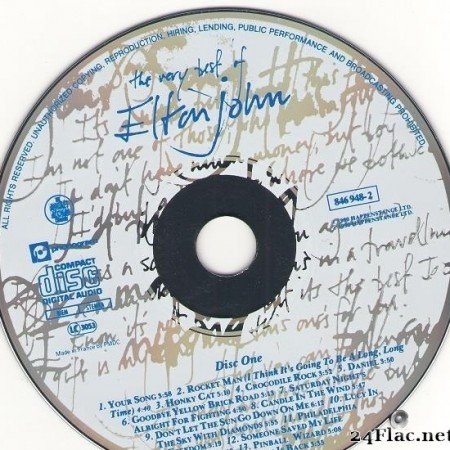 Elton John - The Very Best Of Elton John (1990) [FLAC (tracks + .cue)]
