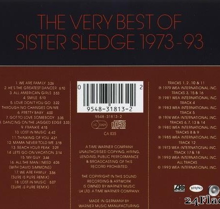 Sister Sledge - The Very Best Of Sister Sledge 1973-93 (1993) [FLAC (tracks + .cue)]