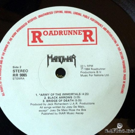 Manowar - Hail To England (1984) [Vinyl] [FLAC (tracks)]