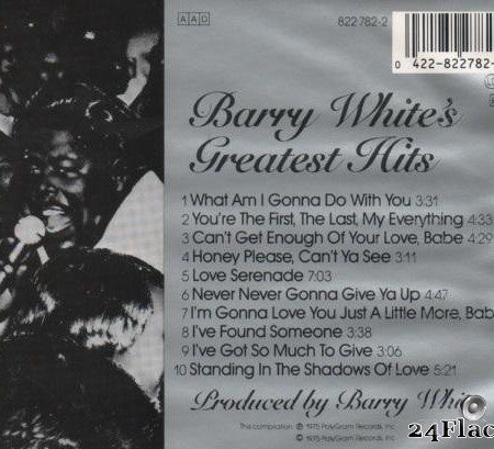 Barry White - Barry White's Greatest Hits (1975/1988) [FLAC (image + .cue)]