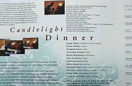 Georg Gabler - Candlelight Dinner (1999) [FLAC (tracks + .cue)]