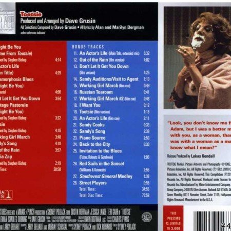 Dave Grusin - Tootsie Soundtrack (1982/2010) [FLAC (tracks + .cue)]