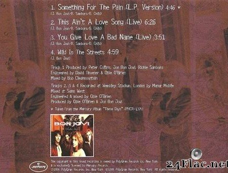 Bon Jovi вЂЋ- Something For The Pain (1995) [FLAC (image + .cue)]