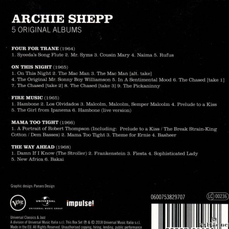 Archie Shepp - 5 Original Albums (Box Set) (2018) [FLAC (tracks + .cue)]