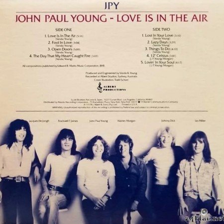 John Paul Young - Love is in the air (1978) [Vinyl] [FLAC (tracks]