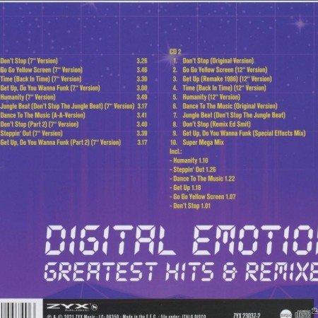 Digital Emotion - Greatest Hits & Remixes (2021) [FLAC (tracks + .cue)]