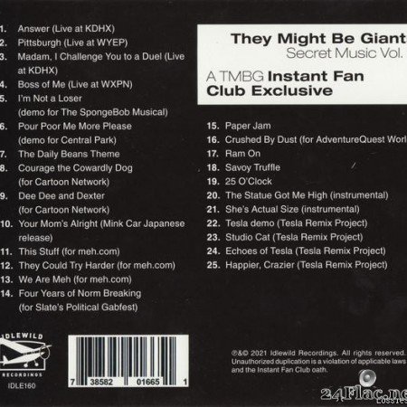 They Might Be Giants - Secret Music, Vol. 2 (2021) [FLAC (tracks + .cue)]