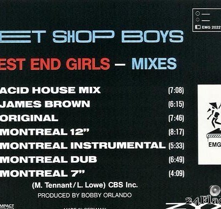 Pet Shop Boys - West End Girls (Mixes) (Maxi Single) (1992) [FLAC (tracks + .cue)]
