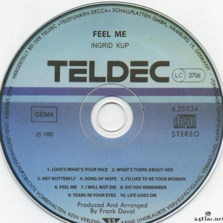 Ingrid Kup - Feel Me (1892/2020) [FLAC (tracks + .cue)]