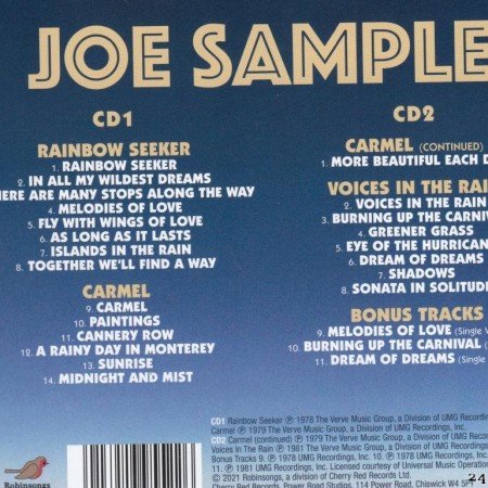 Joe Sample - Rainbow Seeker / Carmel & Voices In The Rain (2021) [FLAC (tracks + .cue)]