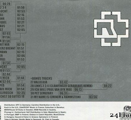 Rammstein - Megamix (2001) [FLAC (tracks + .cue)]