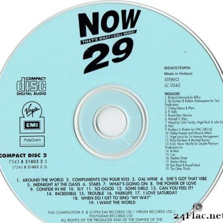 VA - Now That's What I Call Music! 29 (1994) [FLAC (tracks + .cue)]